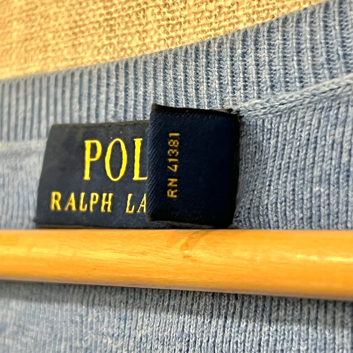 폴로랄프로렌 피마코튼 100% 브이넥 니트 XL 소라 상품이미지4