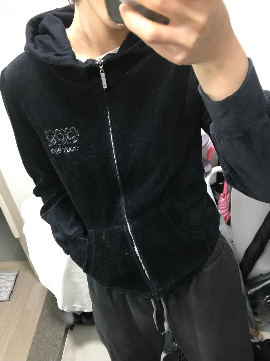 꾸레쥬 벨벳 후드집업38 상품이미지2