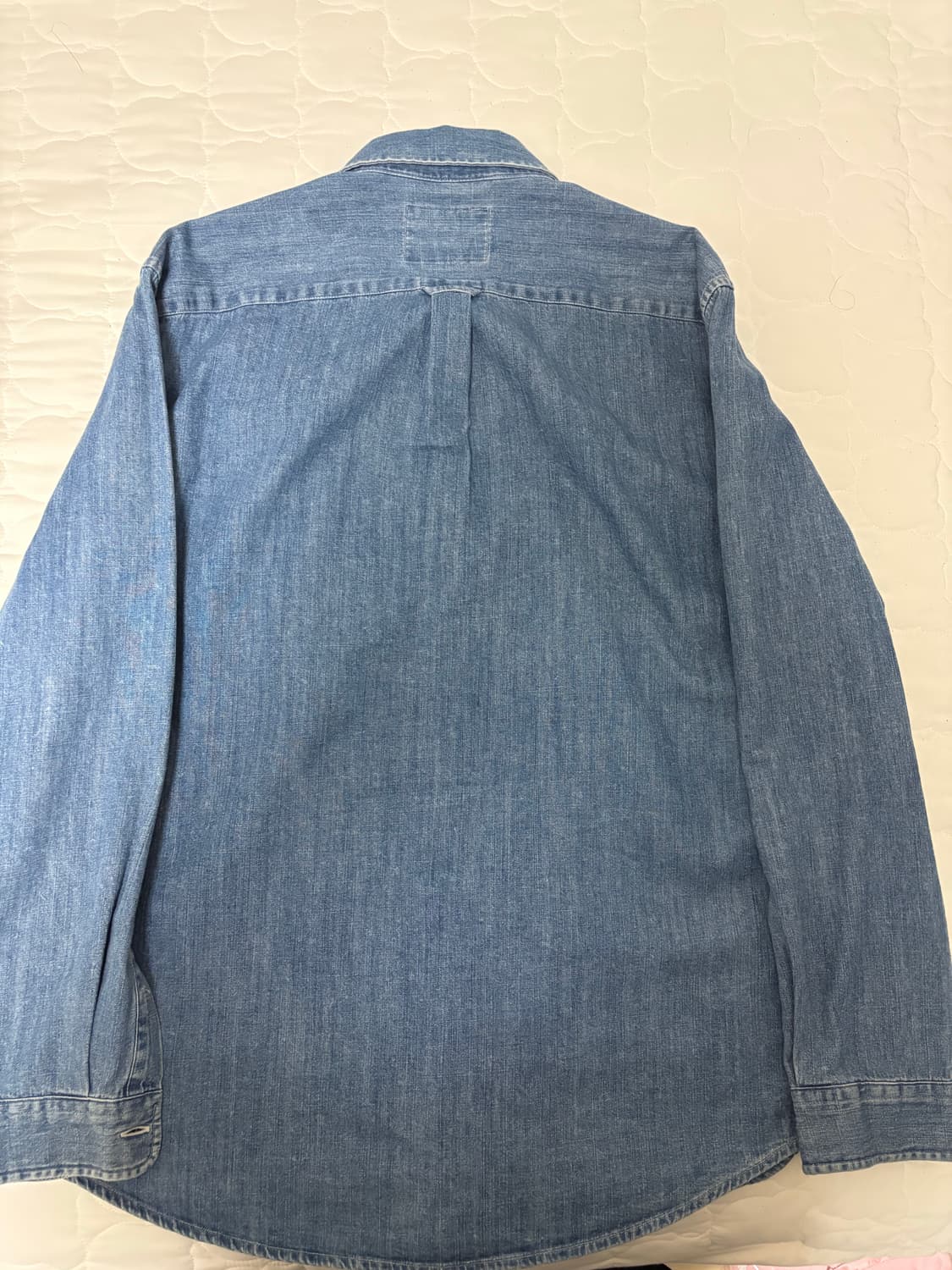 포터리 버튼다운 데님 셔츠 미드 블루 4 상품이미지2