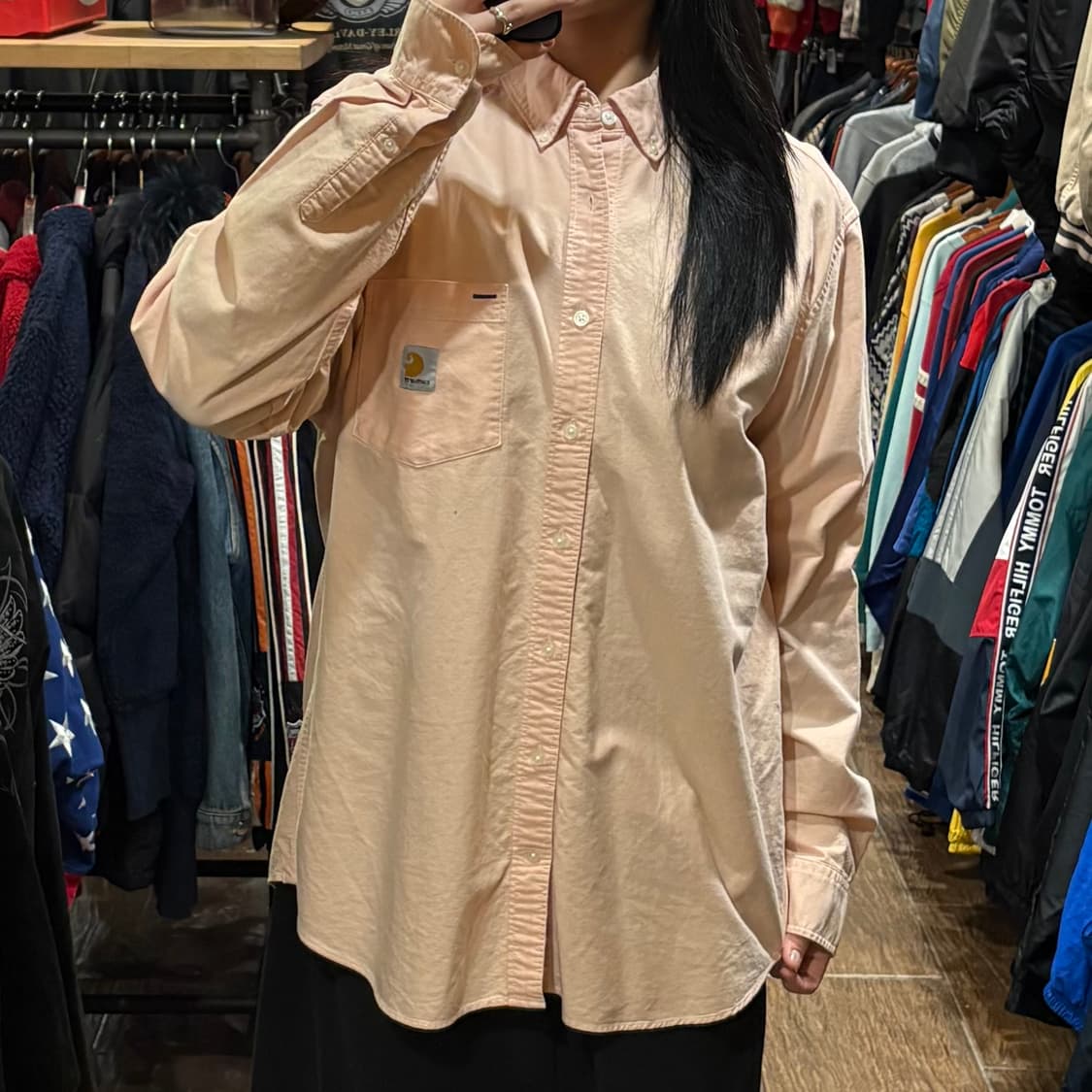 [HI] Carhartt 칼하트 긴팔셔츠 라이트핑크 상품이미지2