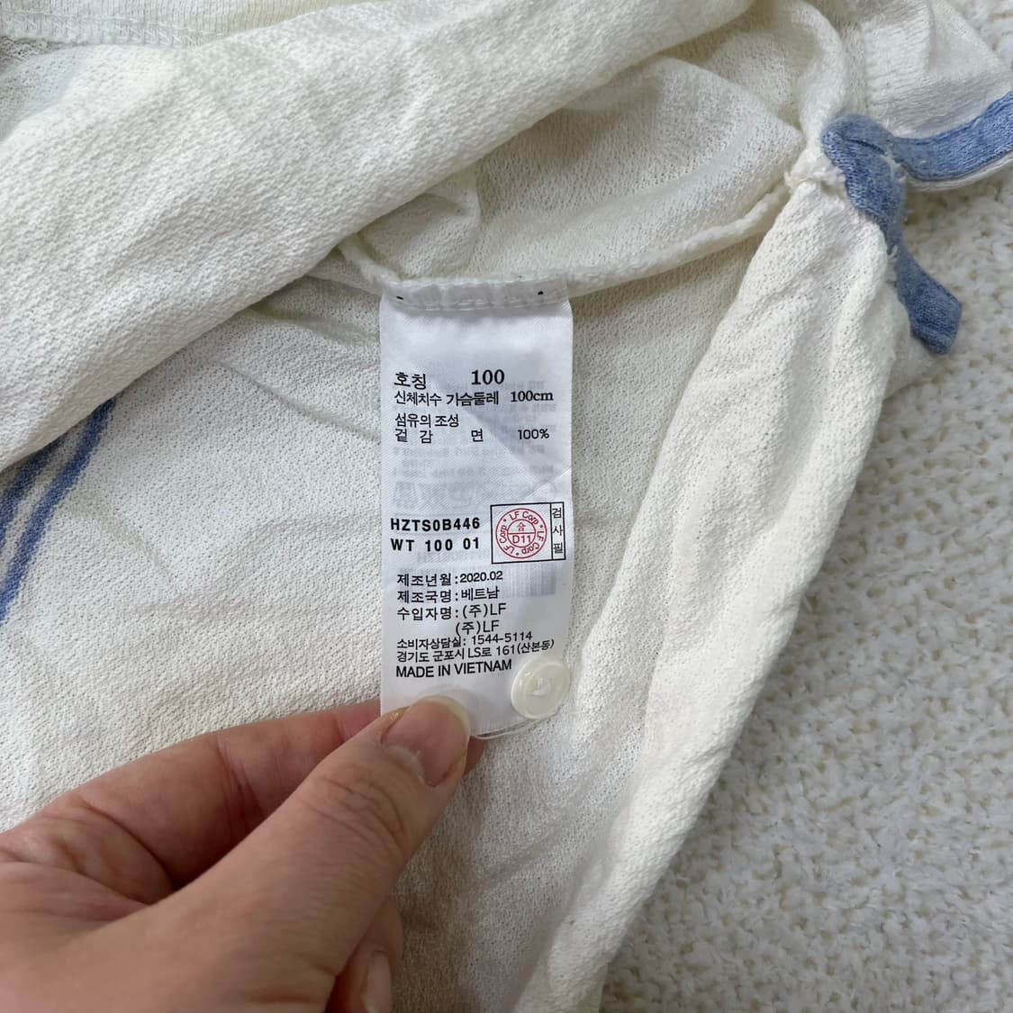 100 헤지스 헨리넥 반팔 티셔츠 0303M 상품이미지3