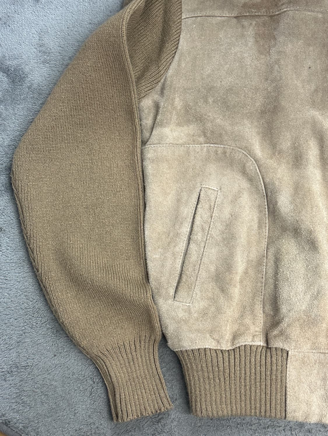 80s Sears Sportswear 니트 스웨이드 자켓 XL  상품이미지4