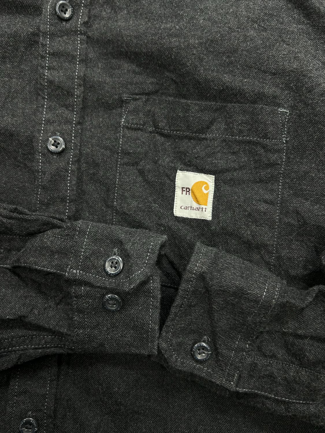 칼하트 FR 블랙 데님 워크셔츠 L 상품이미지6