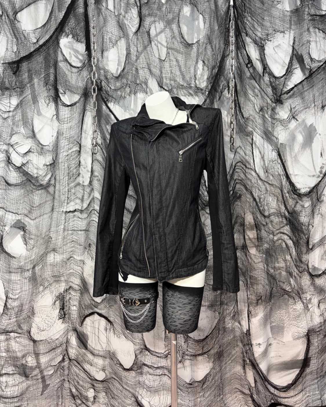 Rockchic high neck zipper detail jacket 상품이미지2