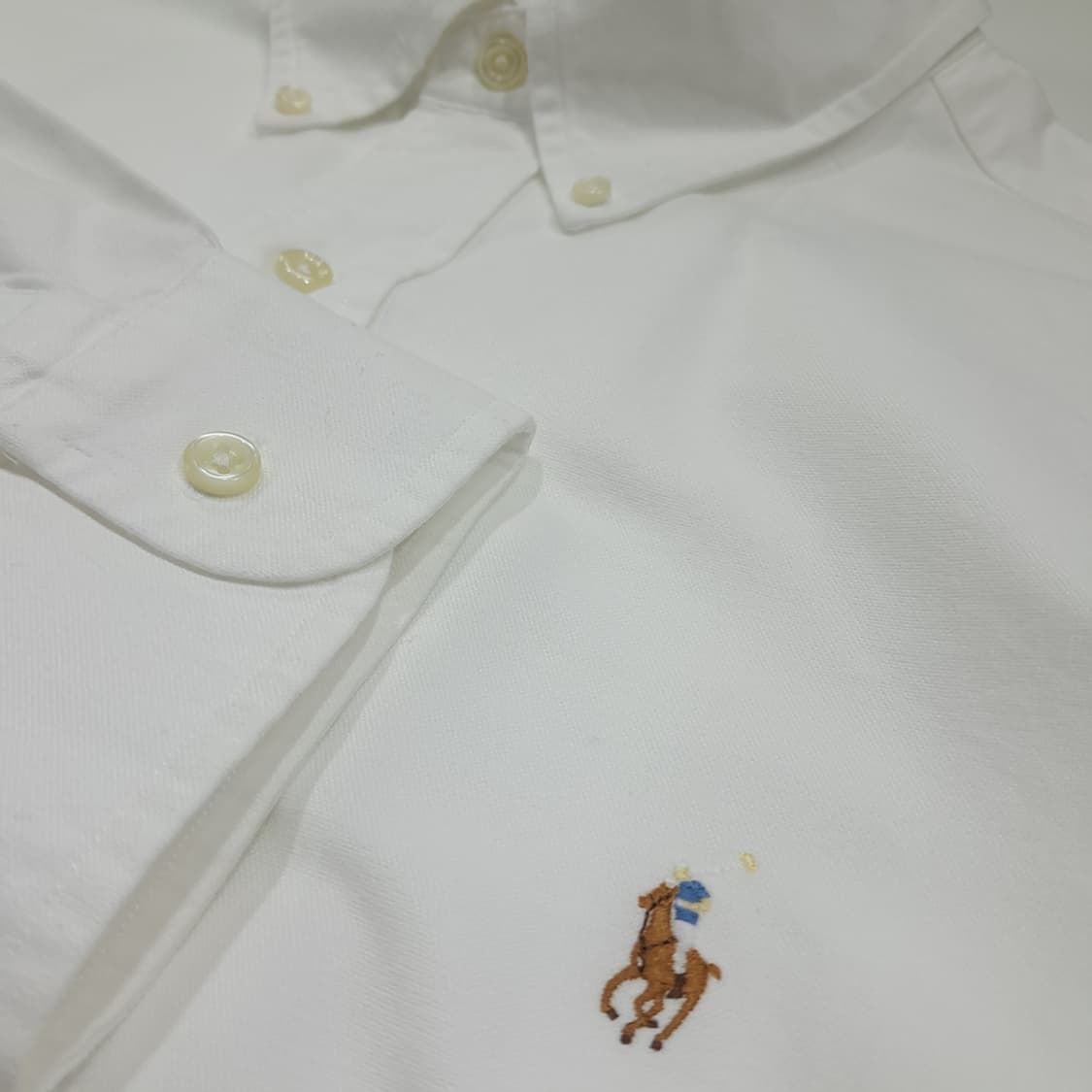 CK126 2XL 폴로 90s 멀티포니 화이트 셔츠 남방 상품이미지4