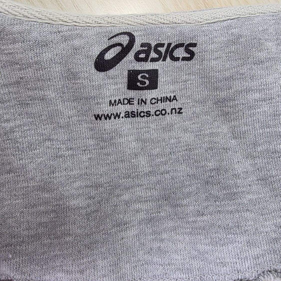 아식스 올드스쿨 스몰 로고 그레이 후드 집업 S 상품이미지5