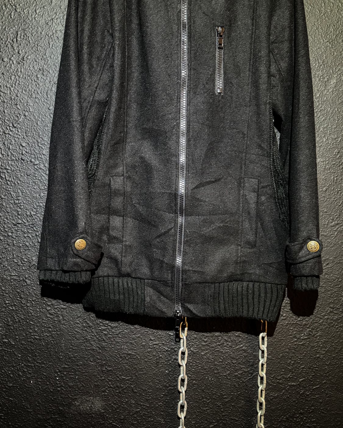Black Hooded Zip Jacket 상품이미지4