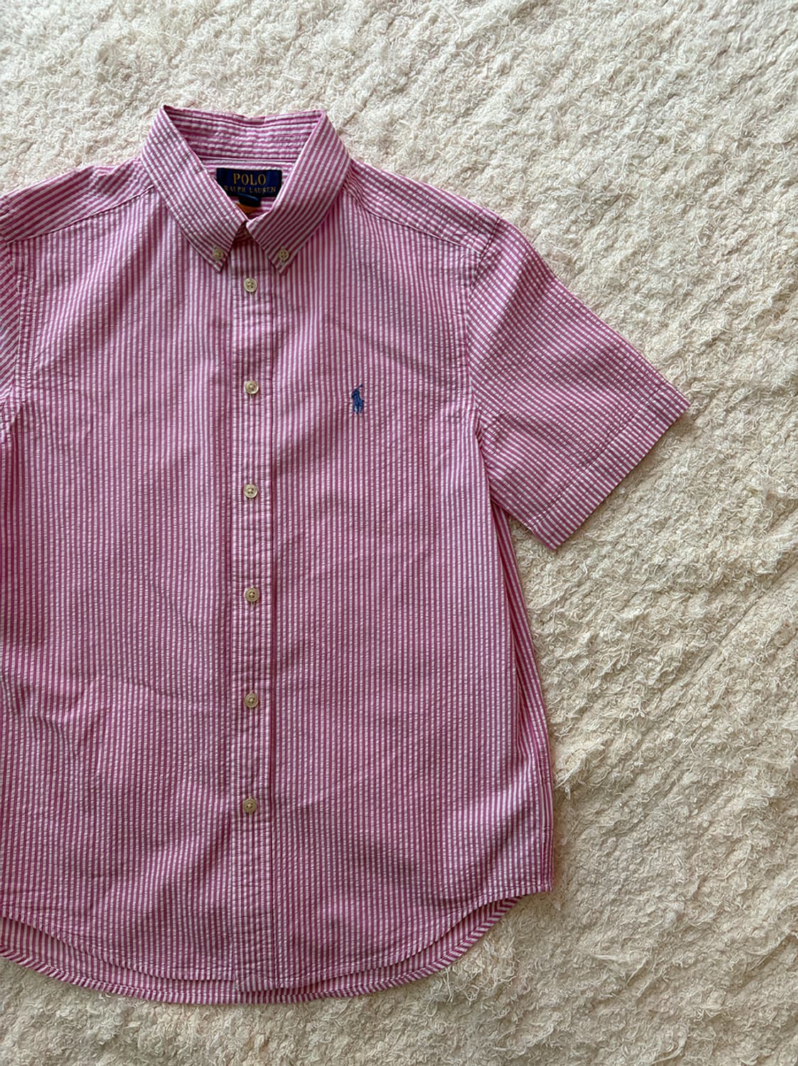 폴로 랄프로렌 스트라이프 시어서커 반팔 셔츠 상품이미지3