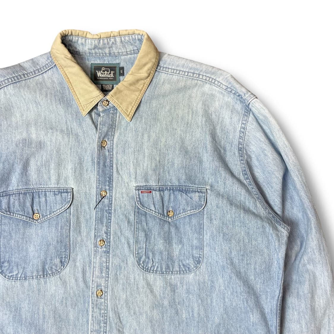 울리치 빅사이즈 투포켓 카라포인트 데님 셔츠 XL 상품이미지3