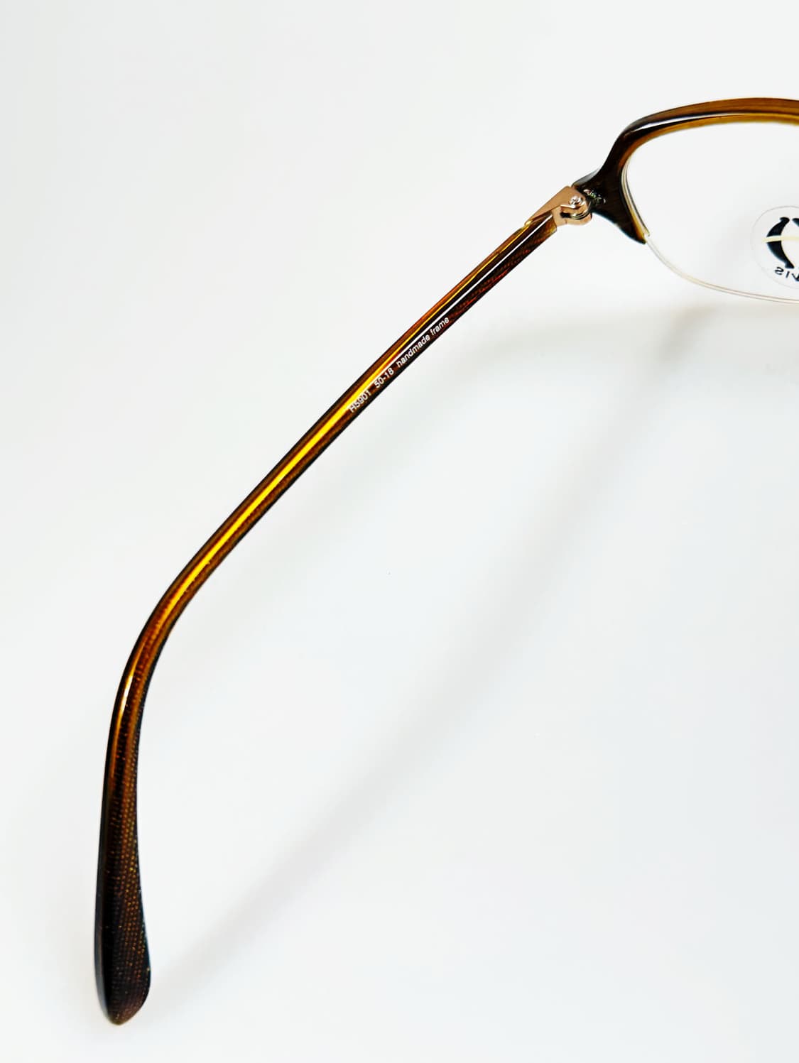 HAVIS 브라운 톨토이즈 오벌 반무테 빈티지 안경 상품이미지8