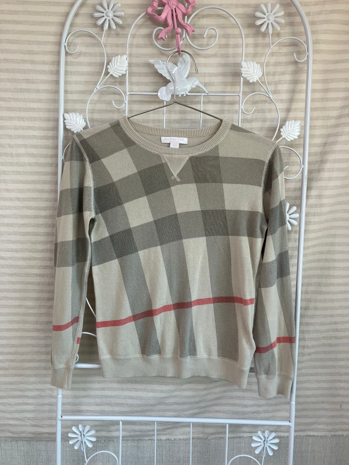 빈티지 버버리 아이보리 체크 히트 y2k 스트릿 갸루 펑키 일본빈티지 상품이미지1