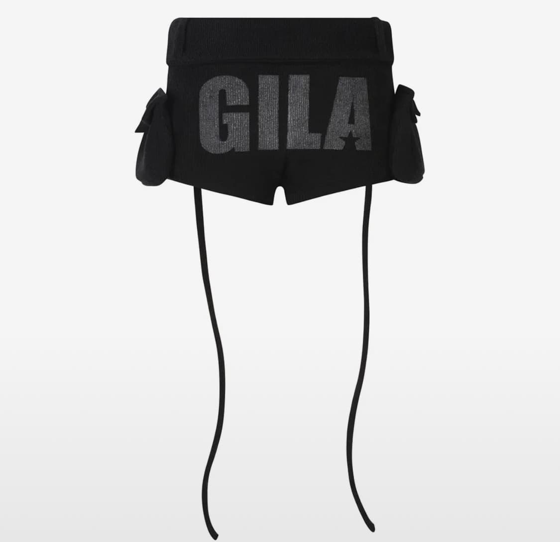 길라아카이브 BOLD LOGO POCKET KNIT SHORTSBLACK 상품이미지1