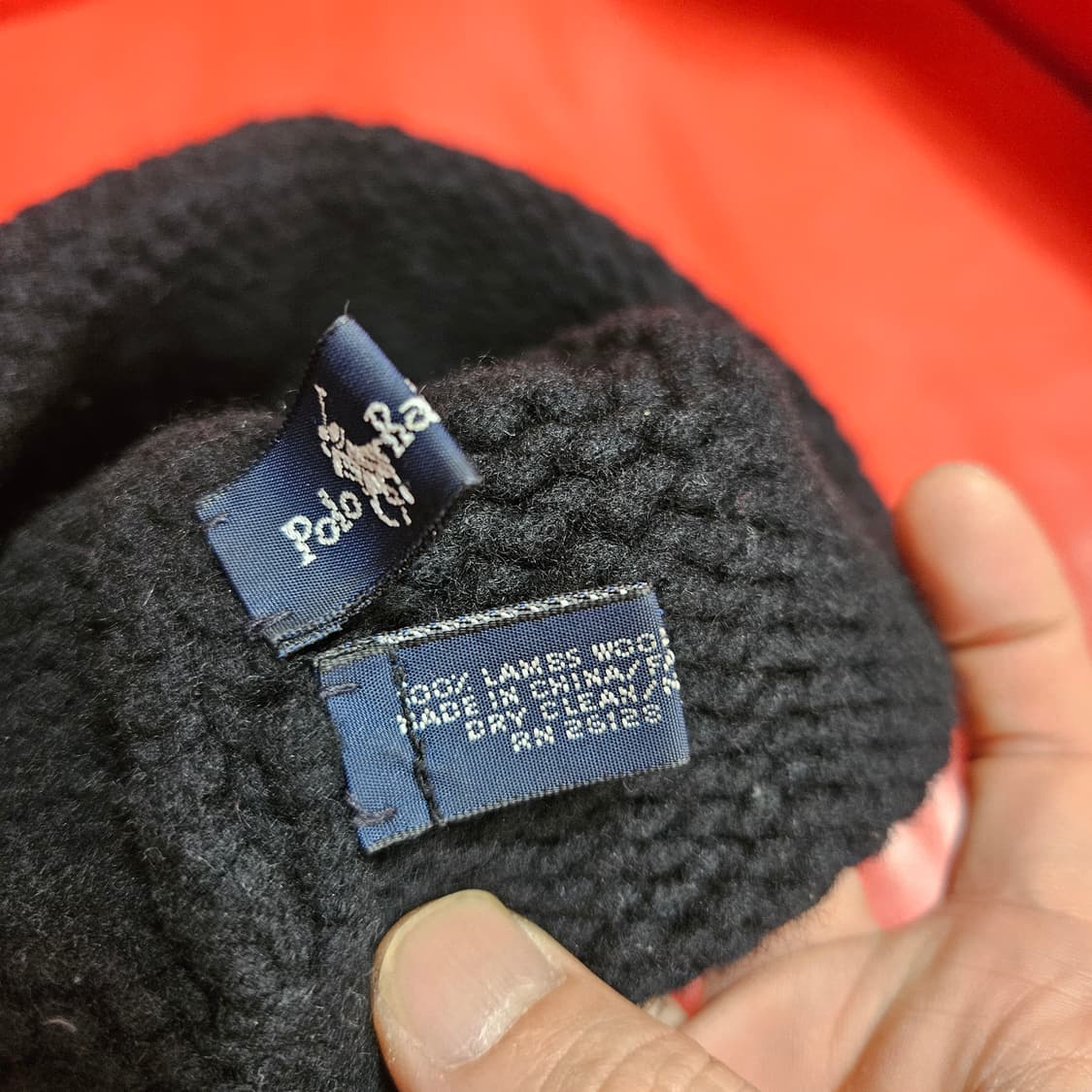 폴로랄프로렌 시그니쳐 레드 자수 숏 비니  상품이미지2