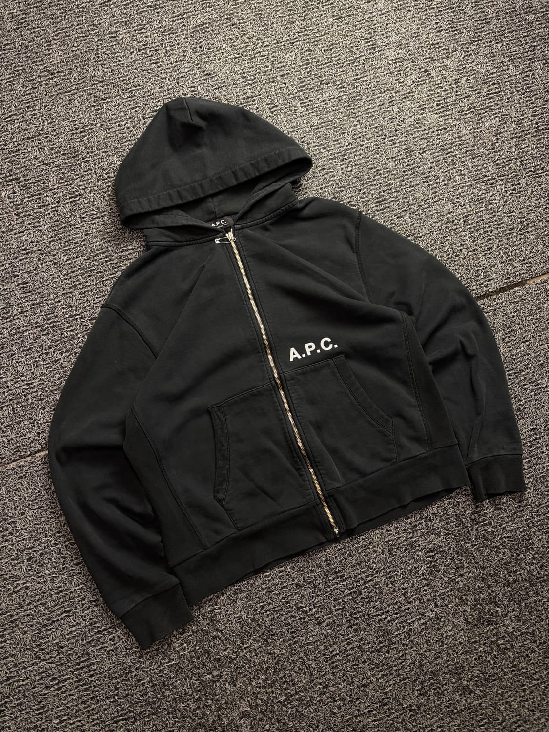 A.P.C 아페쎄 시그니처 로고 미니멀 후드집업 자켓 2196 상품이미지1