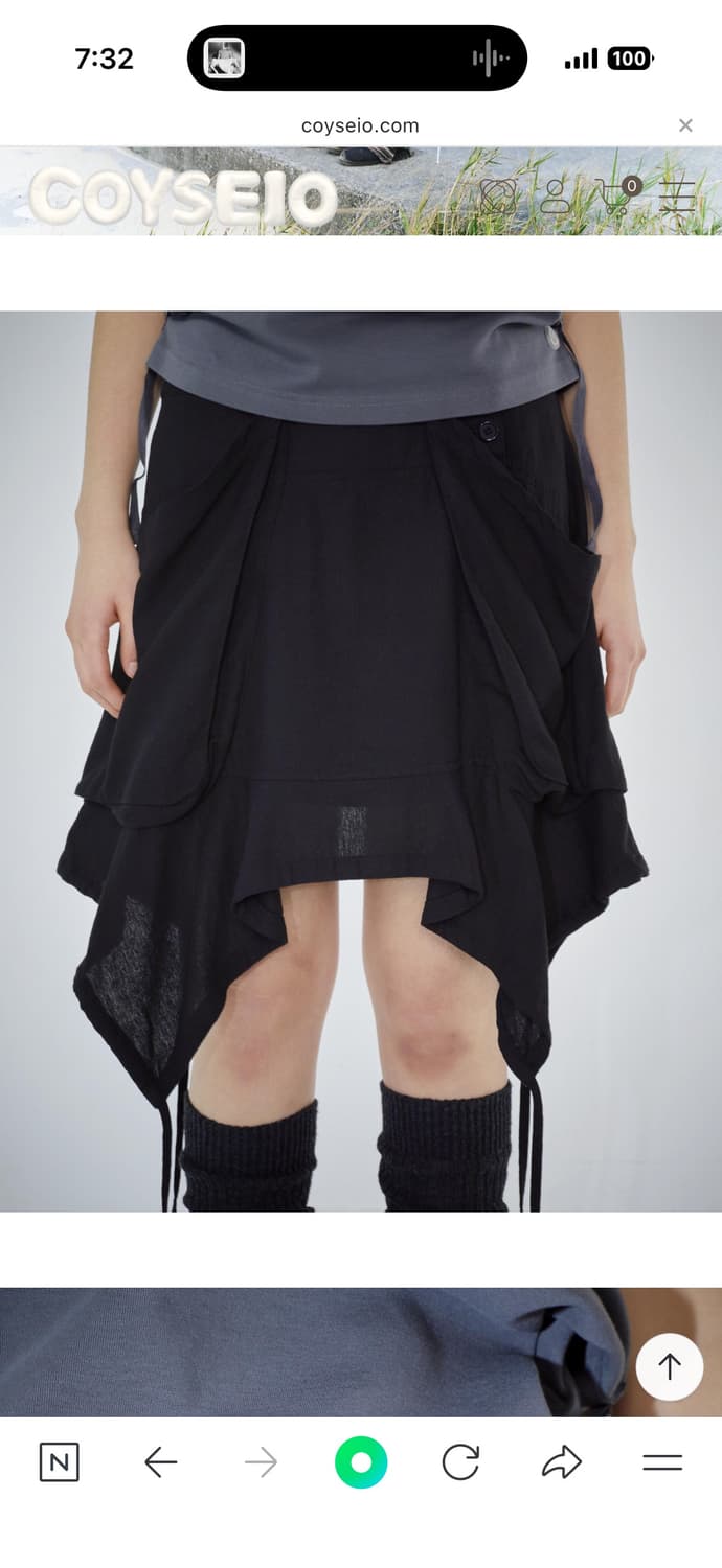 FAIRY STRING SKIRT BLACK 상품이미지2