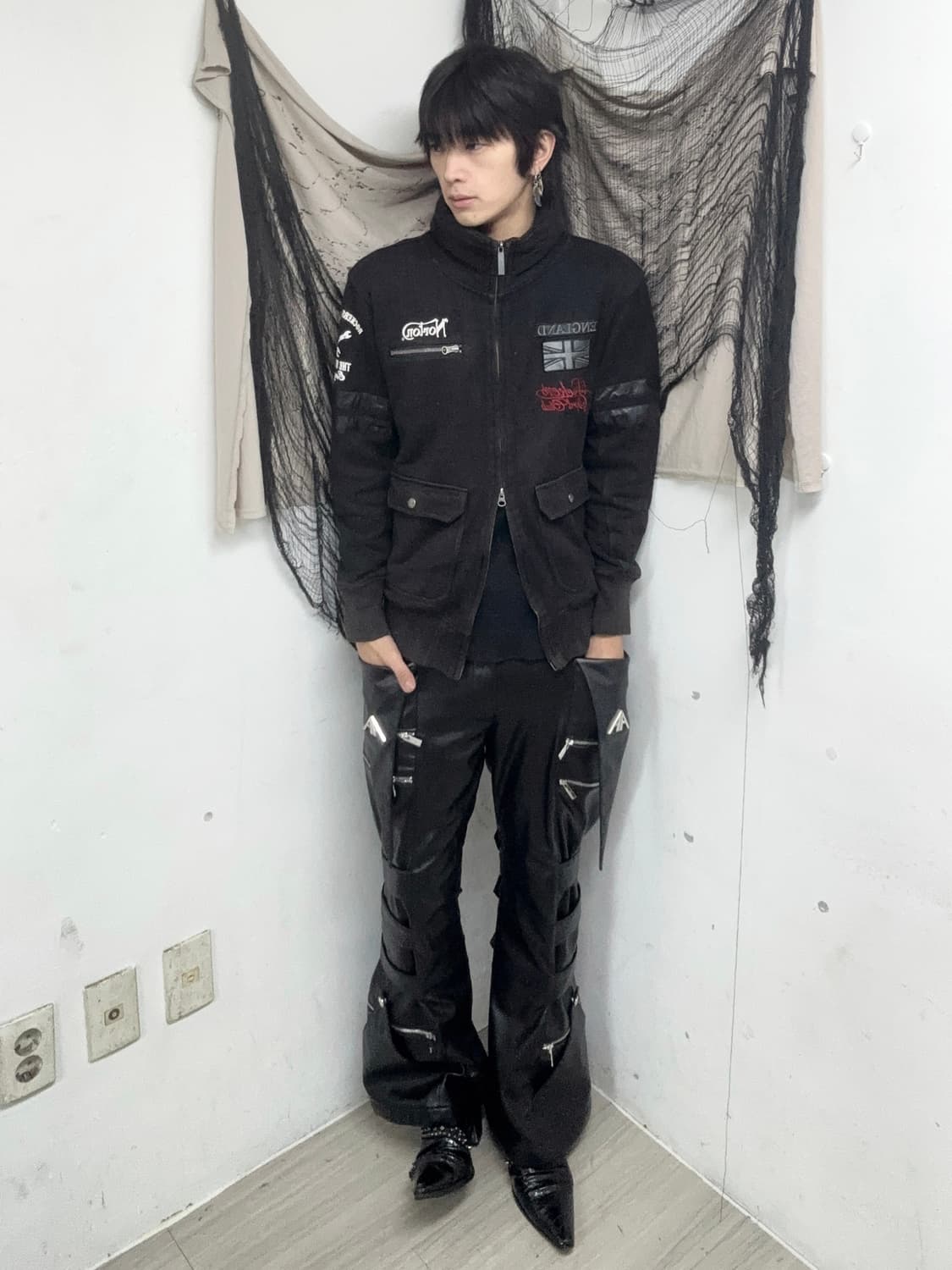 [Norton]Biker Print Bono-Hoodie 2-way Zi 상품이미지2