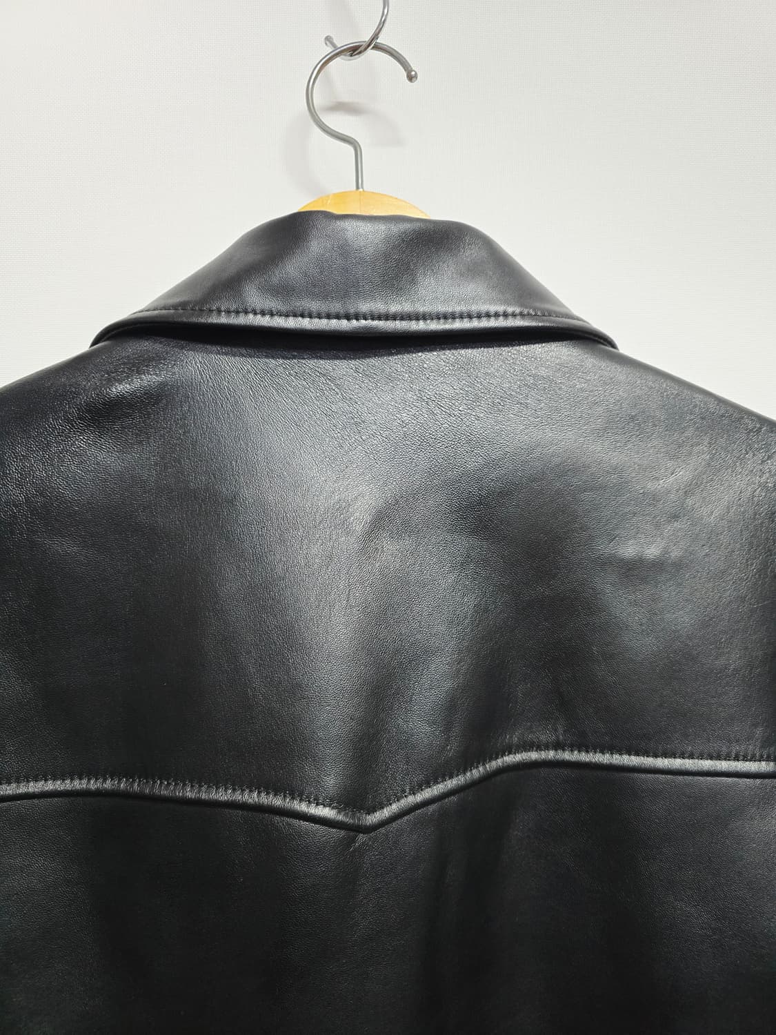 무신신스탠다드 블랙 레더 라이더 양가죽자켓 점퍼 상품이미지5