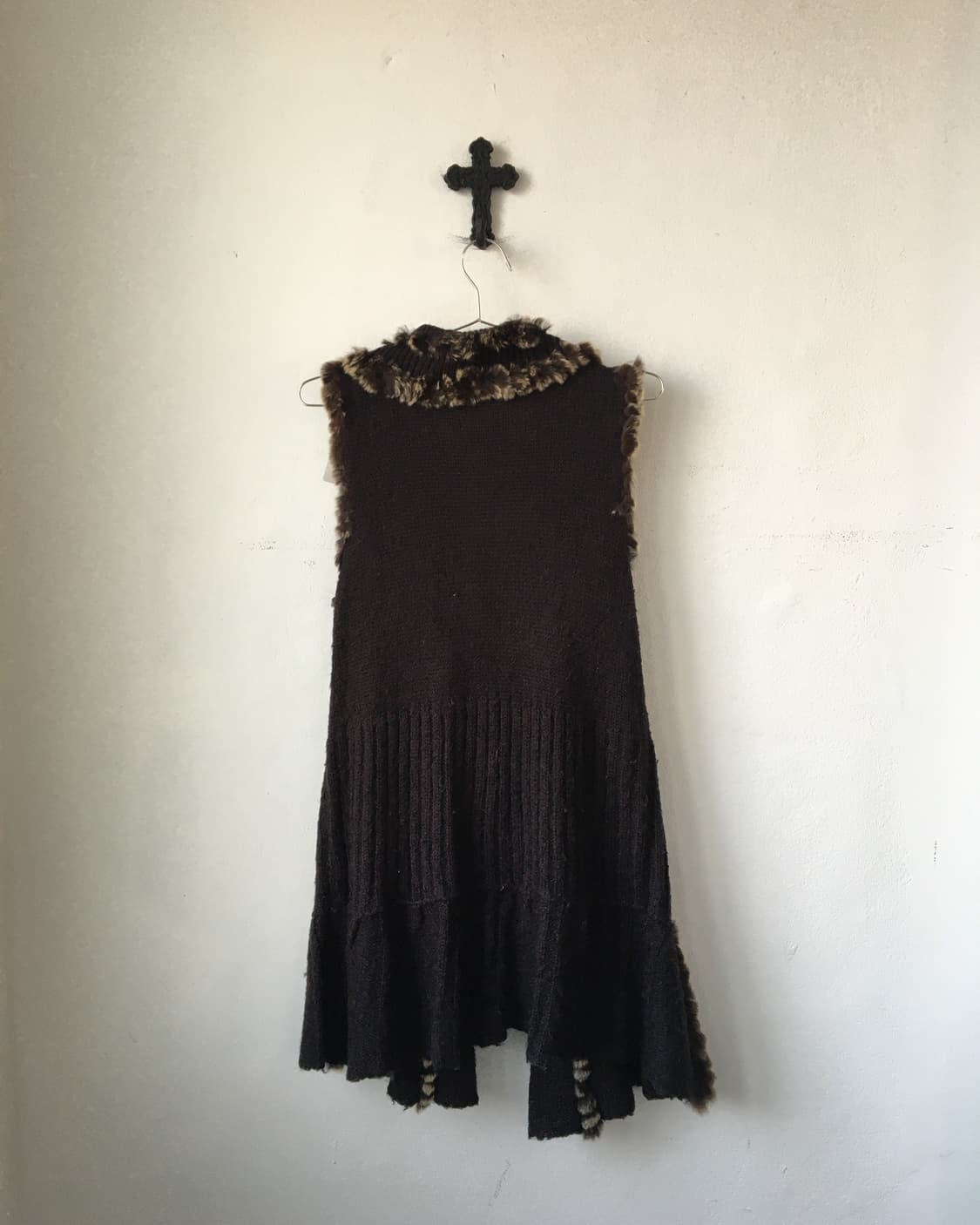 Fur layers knit vest 상품이미지3