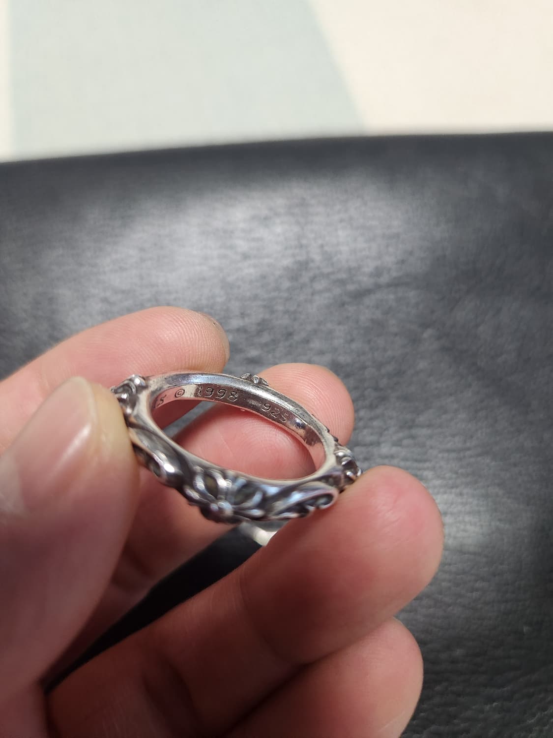 정품 크롬하츠 플로랄&스크롤 반지 상품이미지3