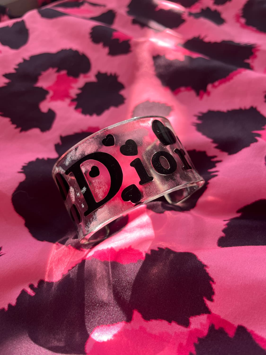 Dior 디올 아크릴 플라스틱 뱅글 팔찌 투명  상품이미지1