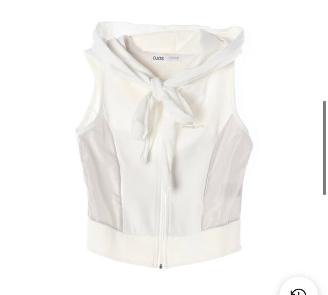 오호스 머플러 복서 후디 집업 화이트 상품이미지3