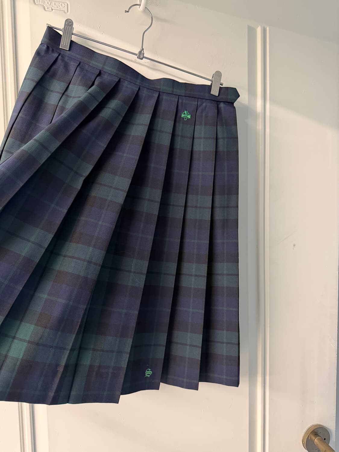 일본빈티지 체크 핀턱 미디스커트 상품이미지9