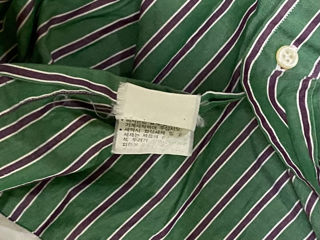 폴로 스트라이프 그린셔츠 105~110 상품이미지5