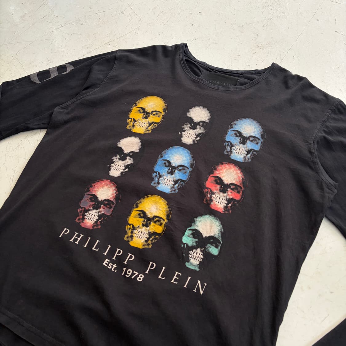 필립 플레인 빈티지 스컬 프린팅 롱슬리브 L 상품이미지4