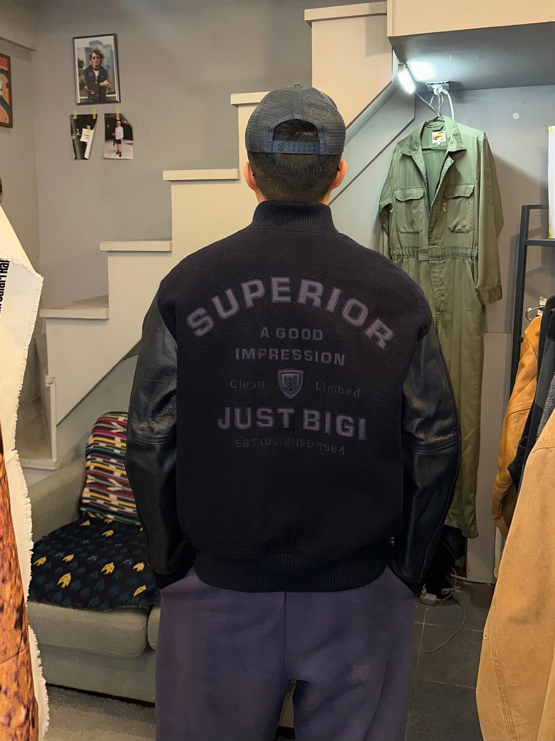 90‘s Just BIGI superior patch varsity JK 상품이미지1