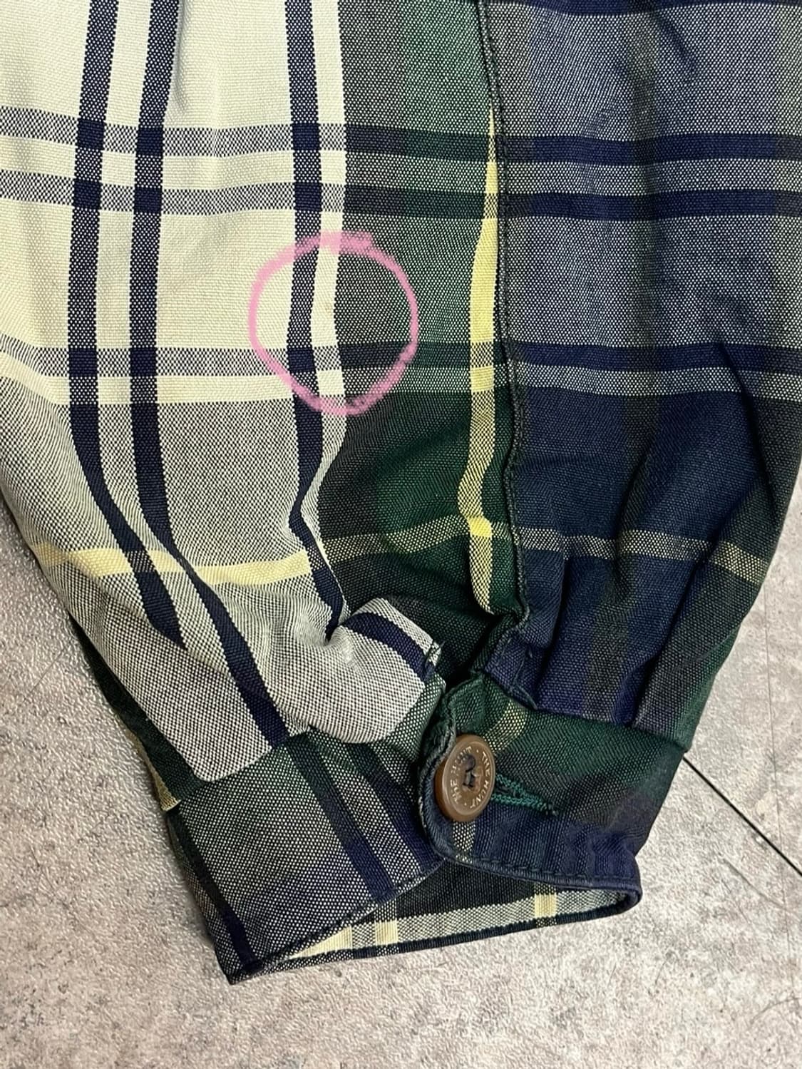 헌트클럽 체크 블루종 자켓 그린 100 #csz2792 상품이미지9