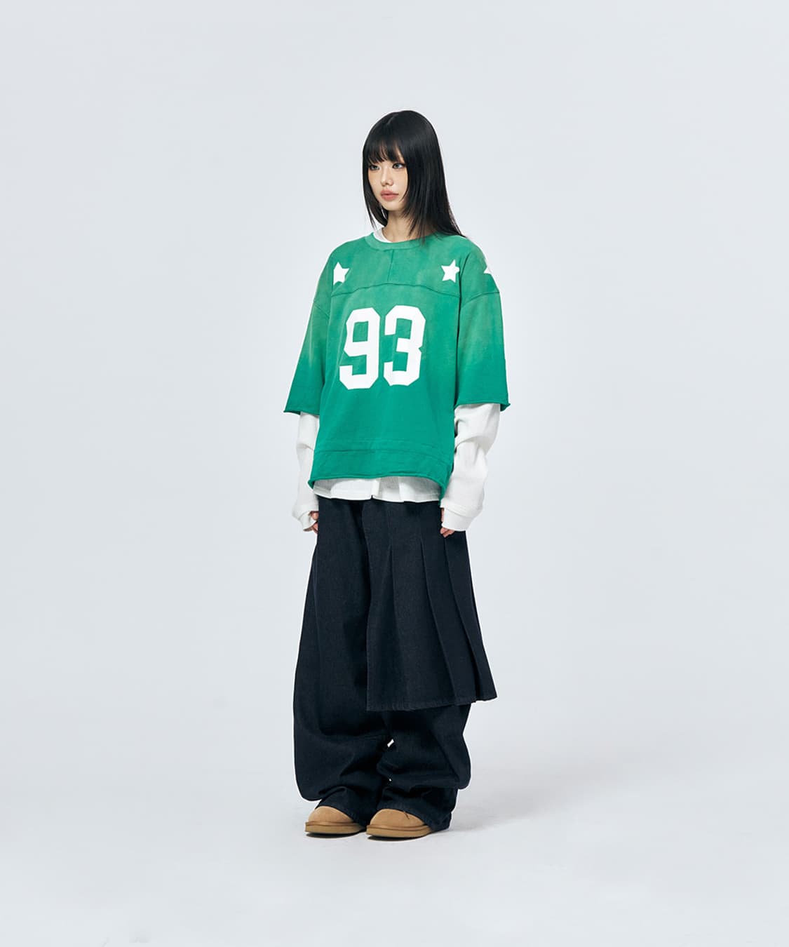 DETACHABLE SKIRT JEANS NAVY 상품이미지3