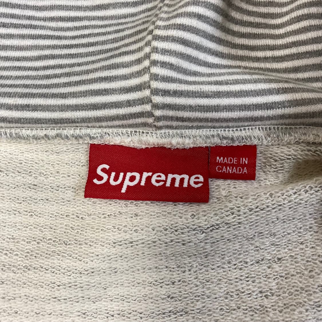 (L) 슈프림 10SS 스트라이프 스웻 후드집업 상품이미지7