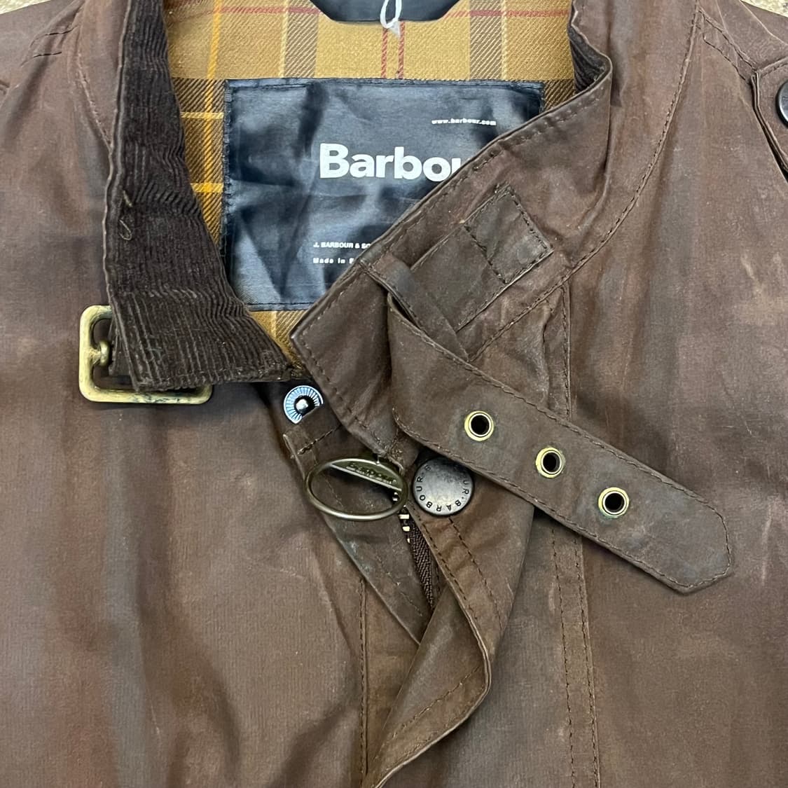 미국 빈티지 바버 브라운 왁스 자켓 상품이미지5