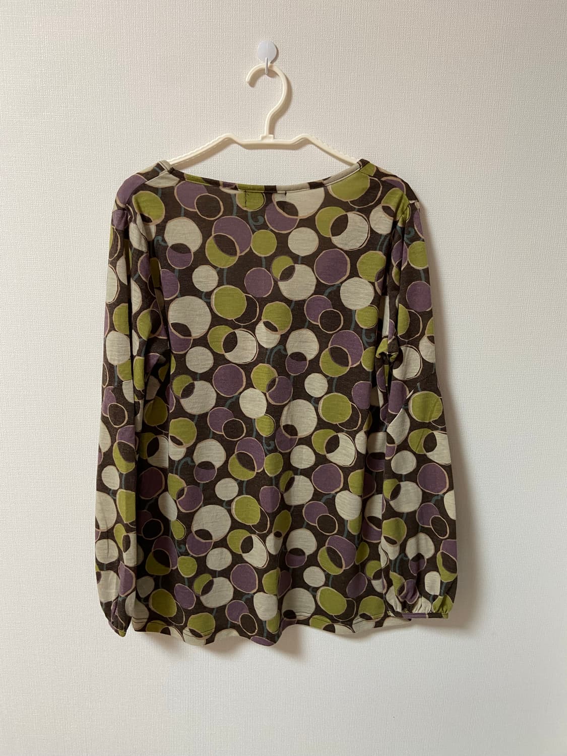 일본 빈티지 하구미 도트무늬 유넥  블라우스 상품이미지6
