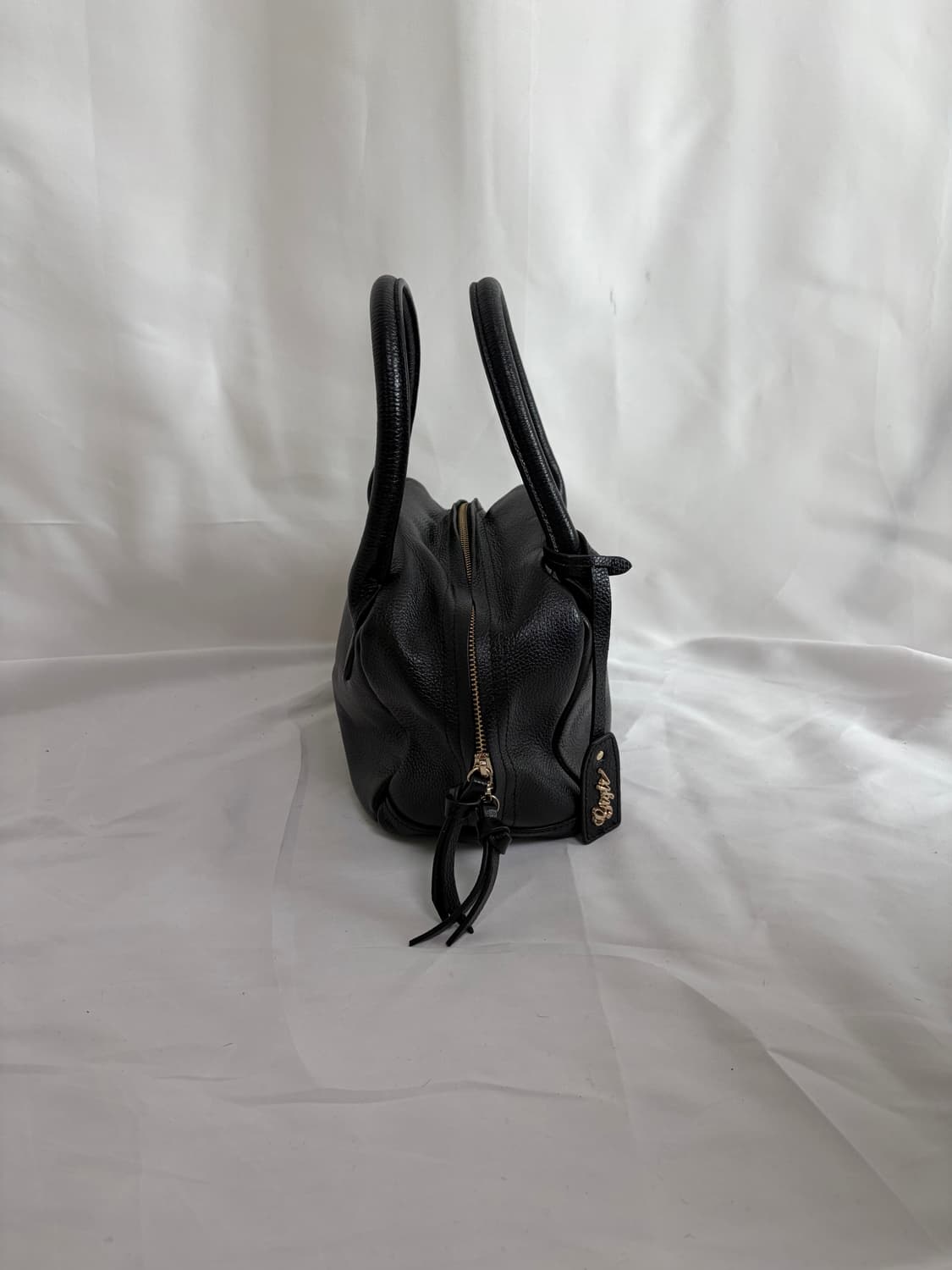 Romeo Gigli 블랙 가죽 토트백 상품이미지2