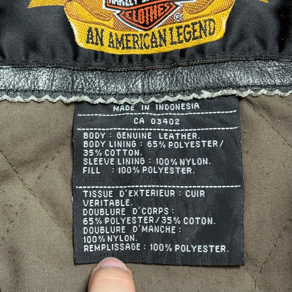 90s 할리 데이비슨 레더 자켓 상품이미지7