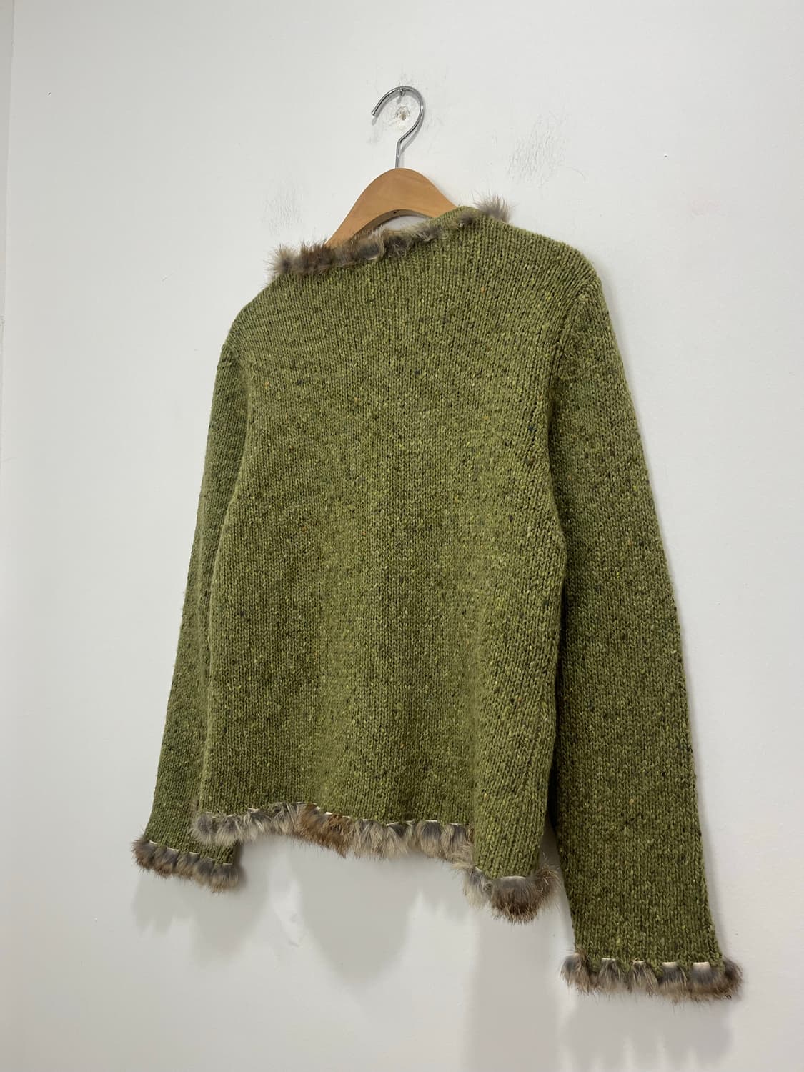 일본 빈티지 모리걸 스티치 퍼 니트 가디건 상품이미지8