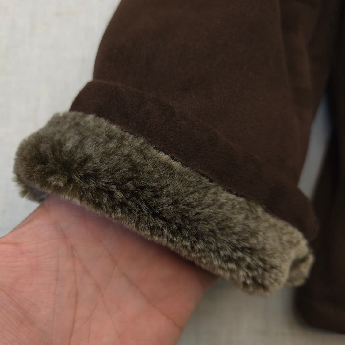 MEDIA 브라운 스웨이드 스타일 겨울 자켓 상품이미지3