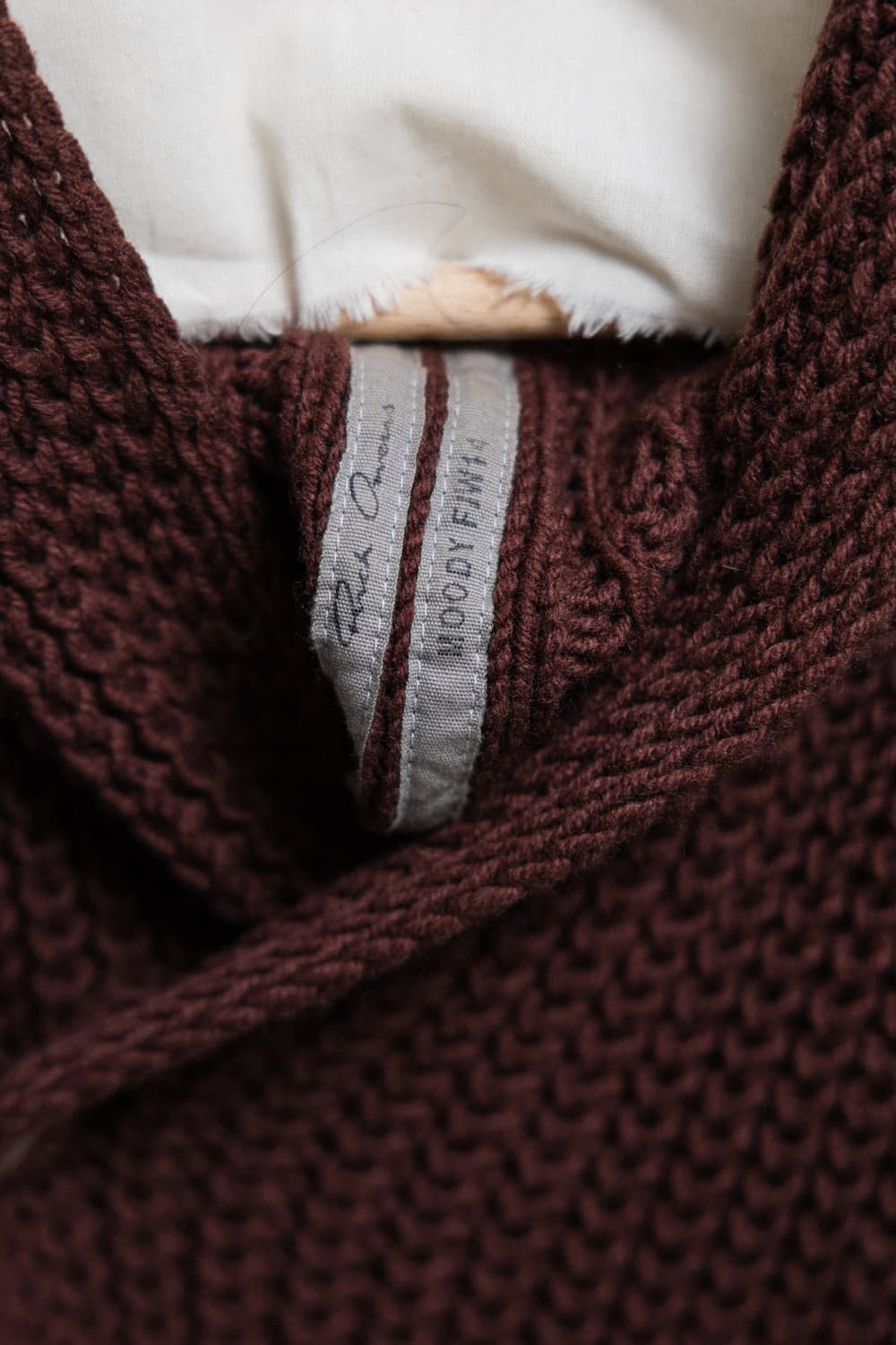 릭오웬스 Rick Owens MOODY 버진울 후드 니트 가디건 블러드  상품이미지8