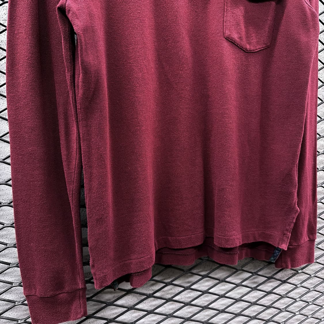 폴로 헌팅 테마 PK 롱슬리브 카라티 플랩포켓 사이드트임 디테일 버건디 상품이미지5