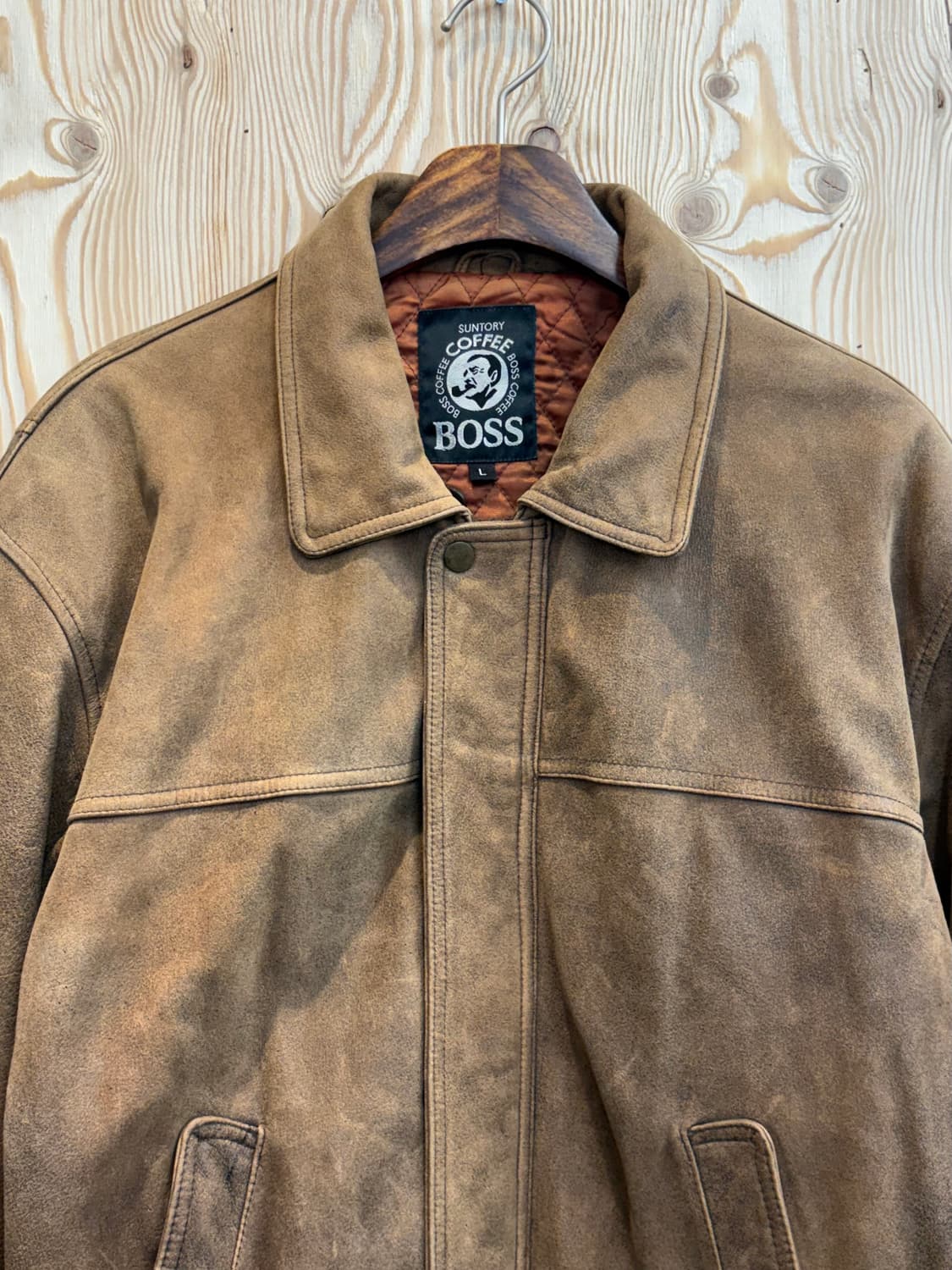 산토리 커피보스 음각 레더자켓 상품이미지3