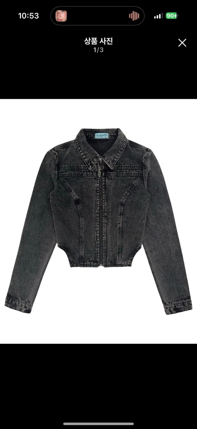 페일제이드 언발란스 빈티지 크롭 흑청자켓 상품이미지3