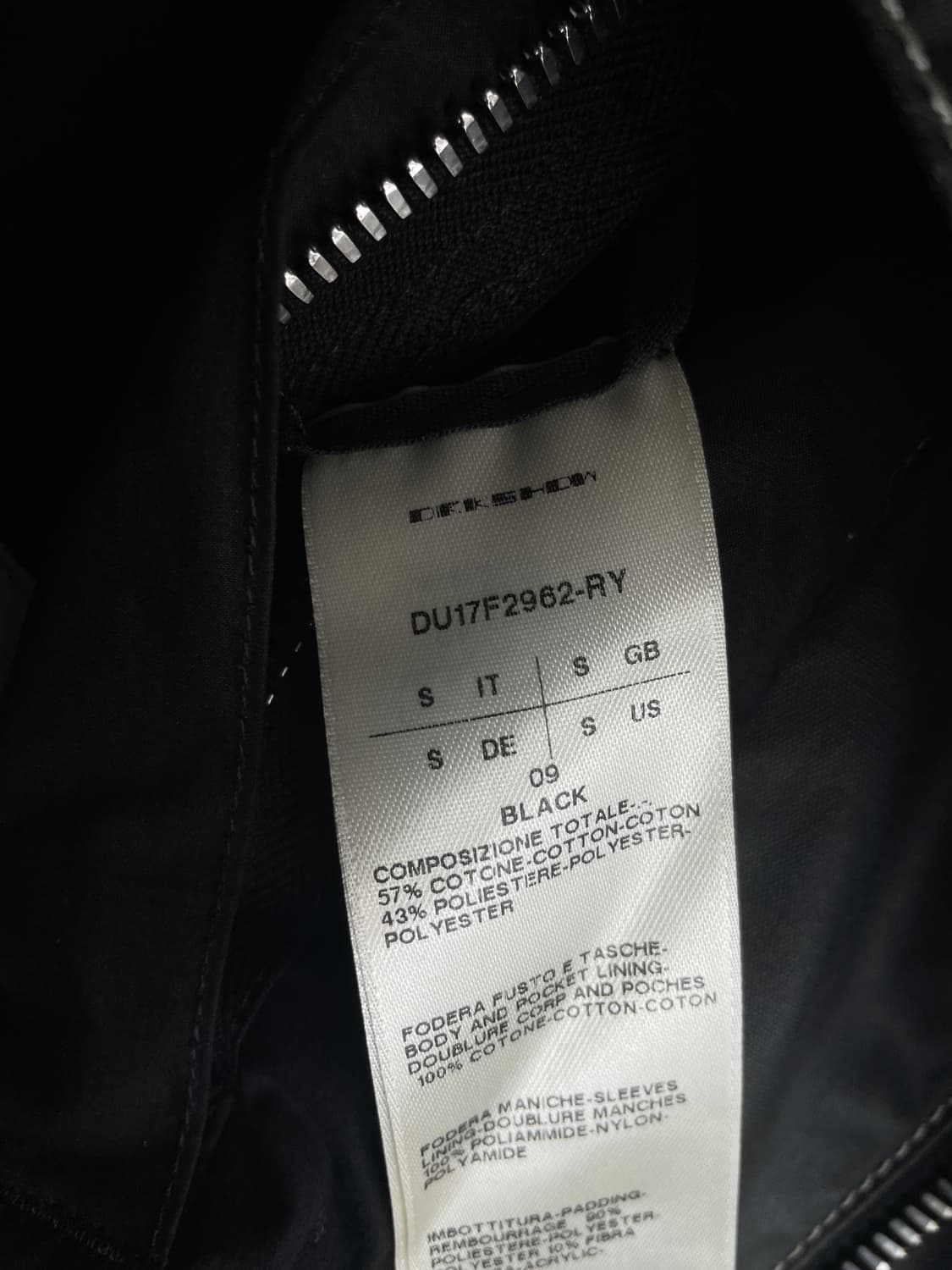 릭오웬스 17fw 다크쉐도우 피쉬테일 파카 상품이미지6