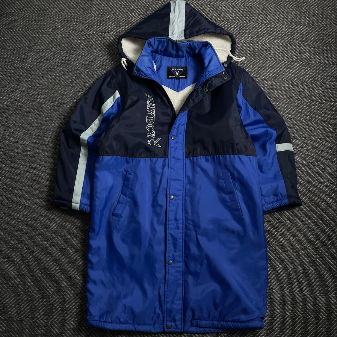 90s 플레이보이 빅로고 벤치코트 돕바 롱 점퍼y 4045 상품이미지2