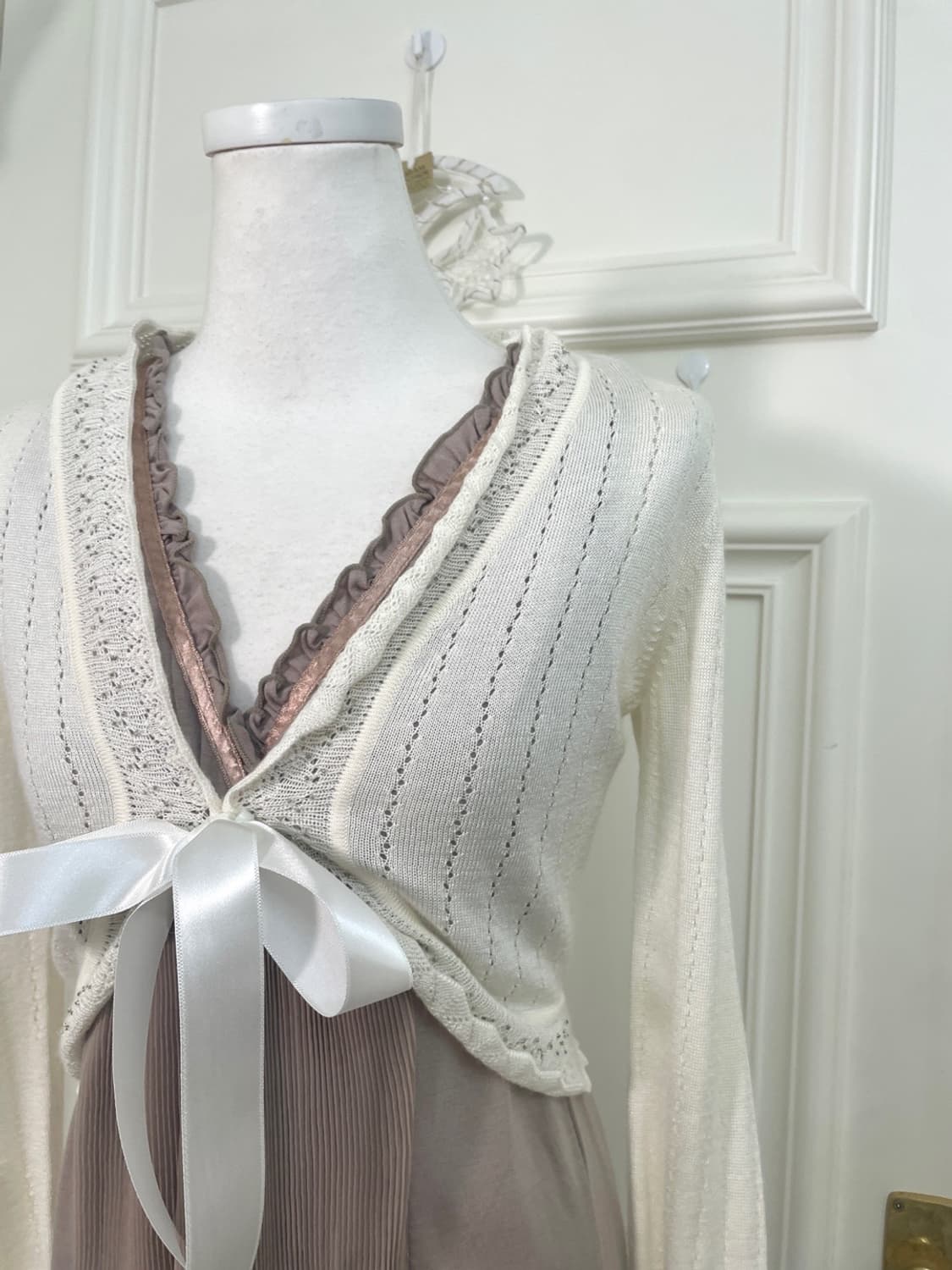 white beads point crochet bolero cardiga 상품이미지7