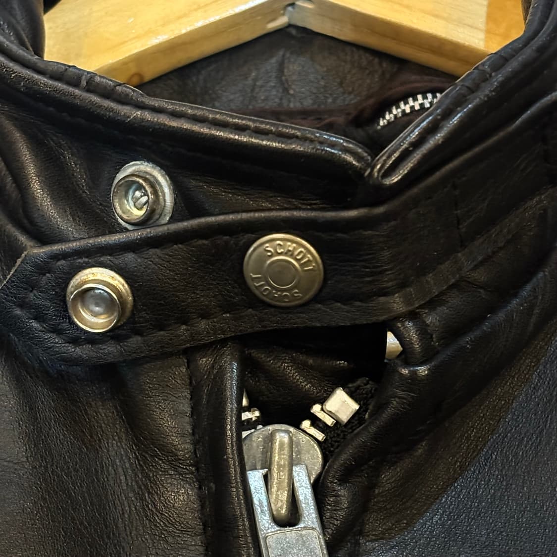 Schott 싱글라이더 레더 자켓 40 내피탈부착 상품이미지5