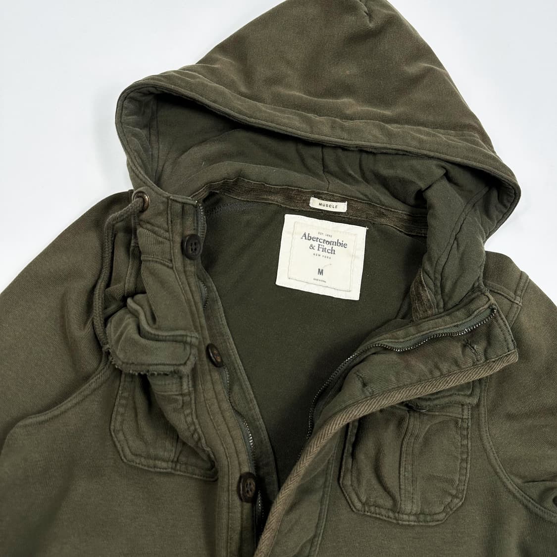 아베크롬비 뉴욕 피치 카키 후드집업 (M 여성추천) 상품이미지4