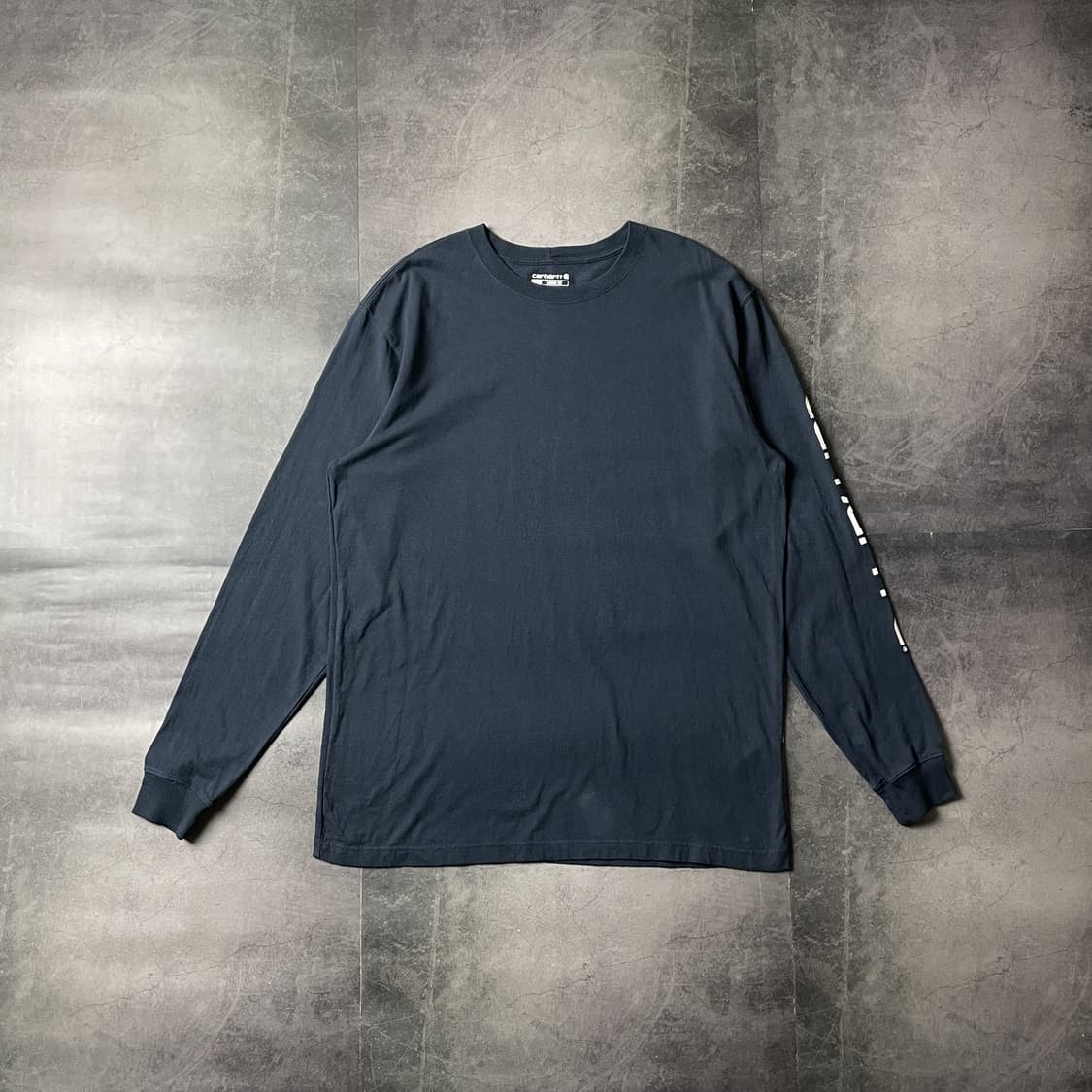 CARHARTT  칼하트 빈티지 네이비 코튼 긴팔 티셔츠 A00489 상품이미지1