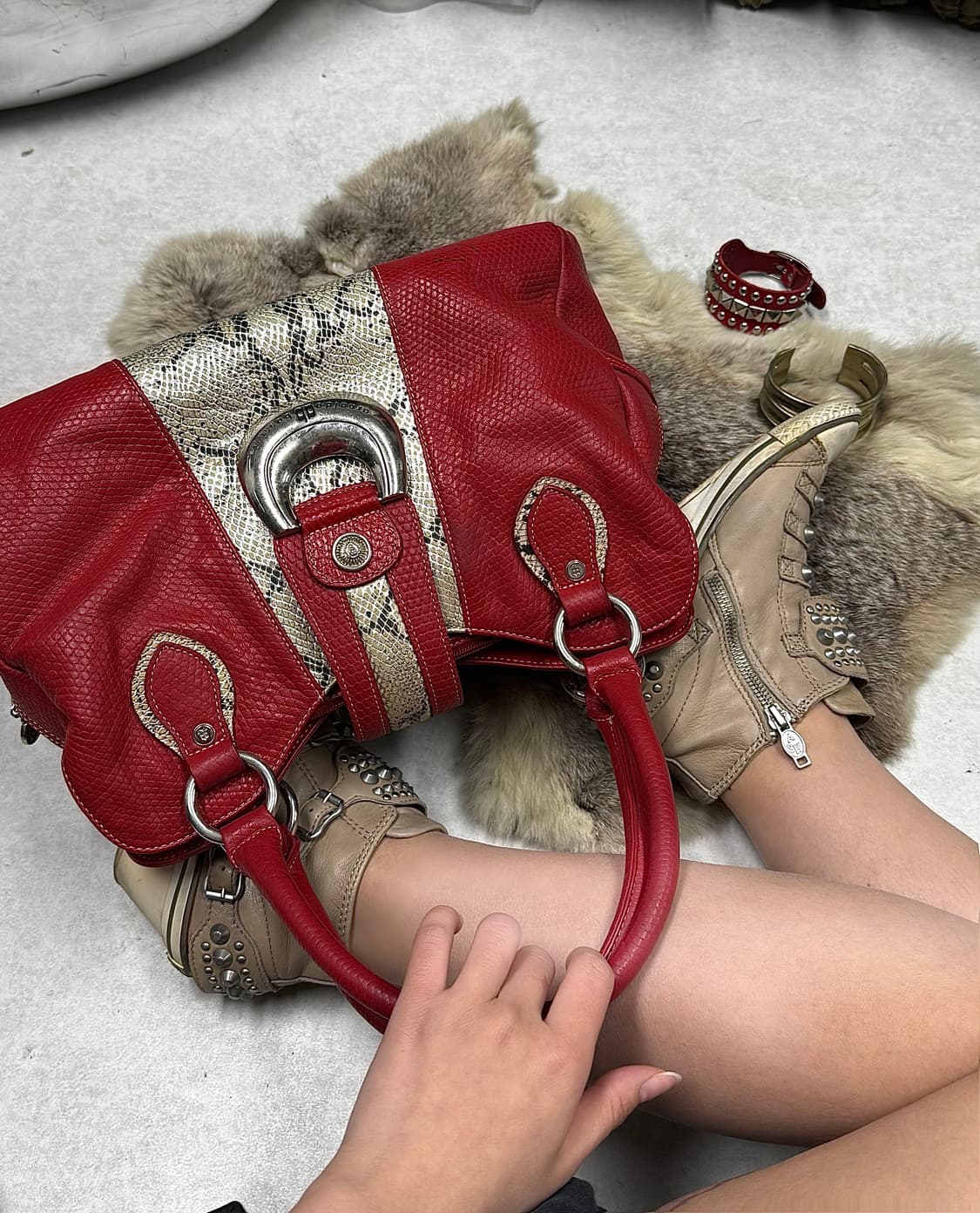 펑크 뱀피 빈티지백 상품이미지1