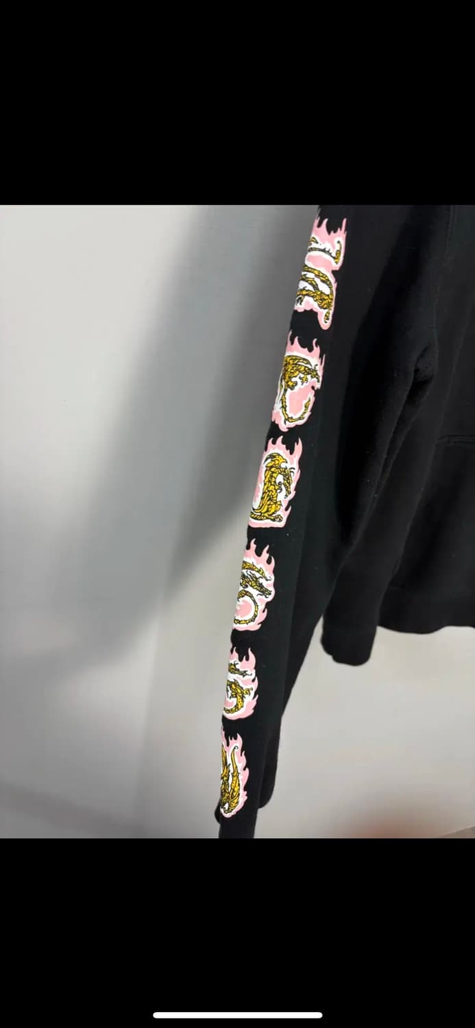 스투시 루즈핏 음양 플레임 로고 후드티 H1153 상품이미지4